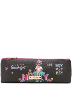 Nikky By Nicole Lee Slim Cosmetic Pouch NK21010 EYE CONTACT